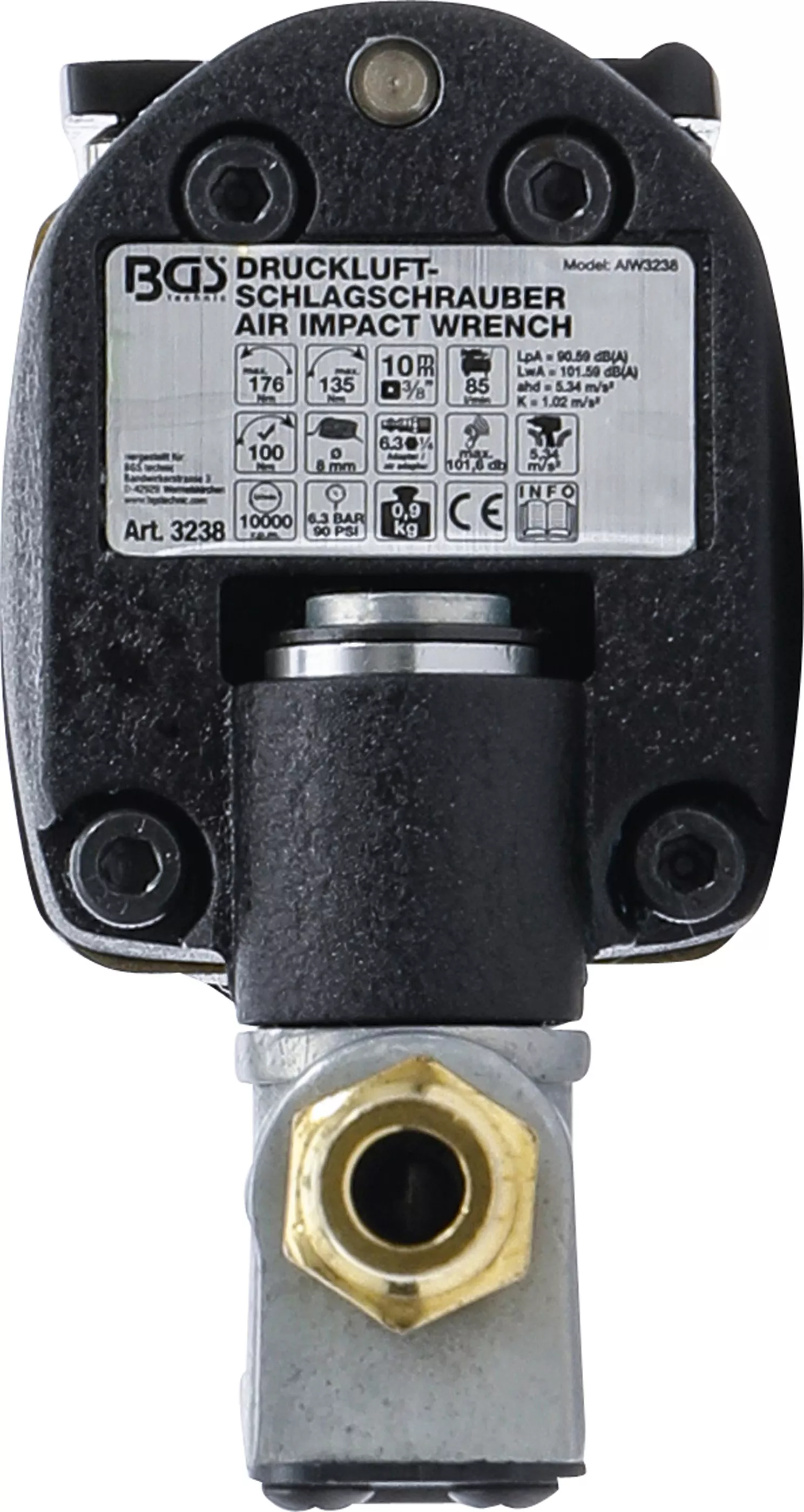 Tryckluft-Mutterdragare | 10 mm (3/8") | "Butterfly" | 135 Nm