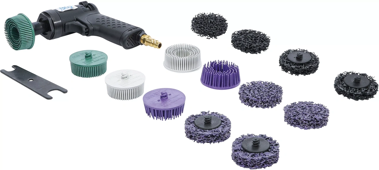 Pneumatisk slipborste-sats | 17 delar