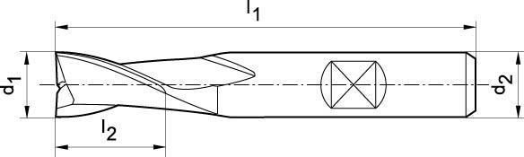 Pinnfräs DIN 327-D K HSSE