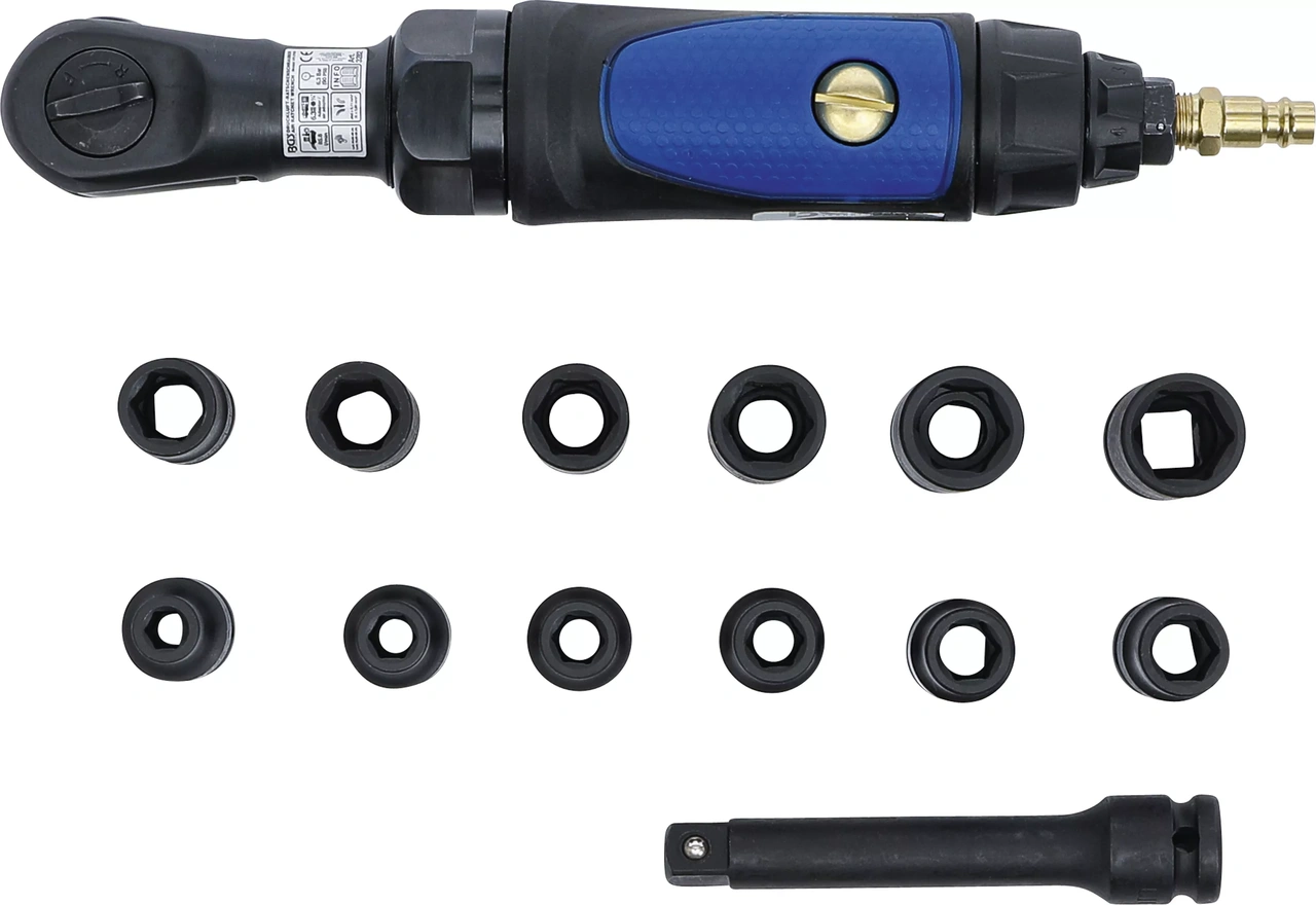 Tryckluft-Spärrskruvdragare-sats | 12,5 mm (1/2") | 102 Nm | 14 delar