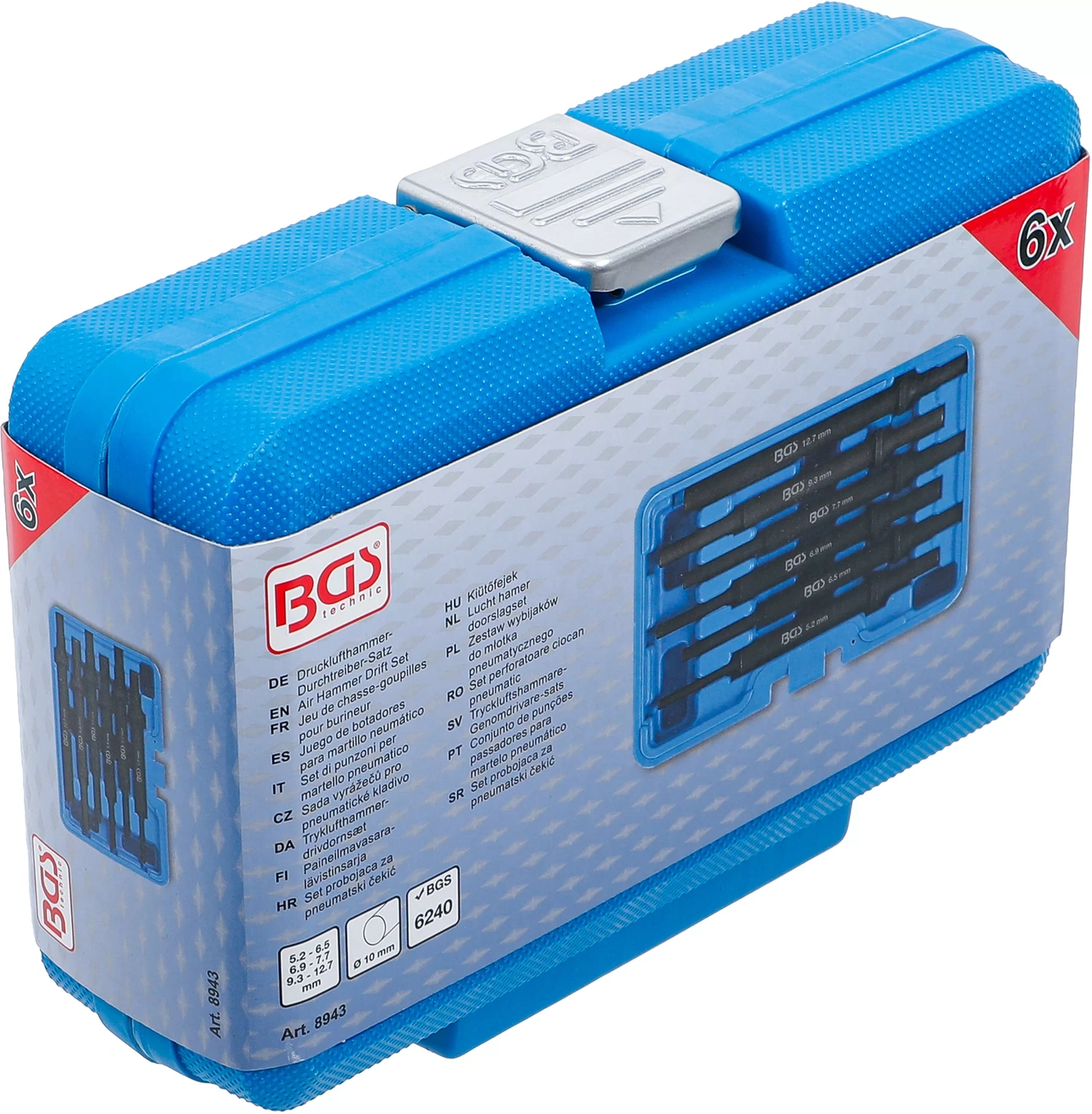 Tryckluftshammare-Genomdrivare-sats | 6 delar