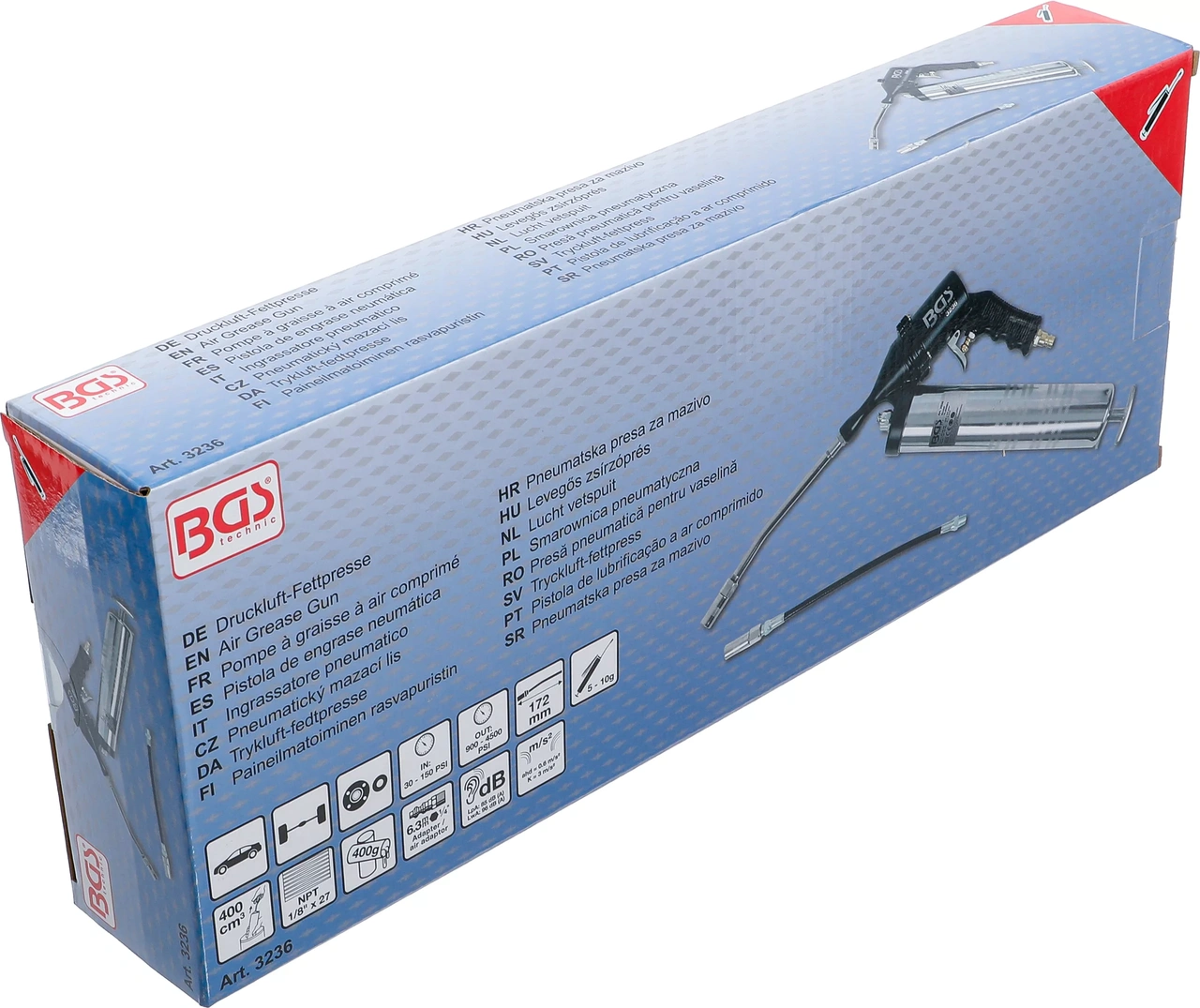 Tryckluft fettspruta 400 cm³