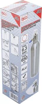 Tryckluft-Sprutflaska | Aluminiumutförande | 650 ml