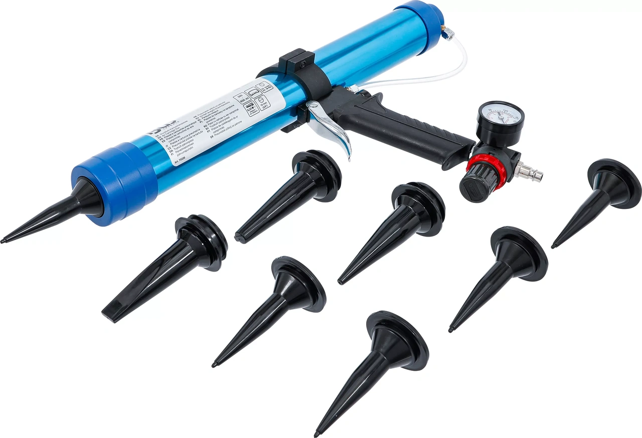 Tryckluftdriven lim- och tätningsmedelspistol | för slangpåsar