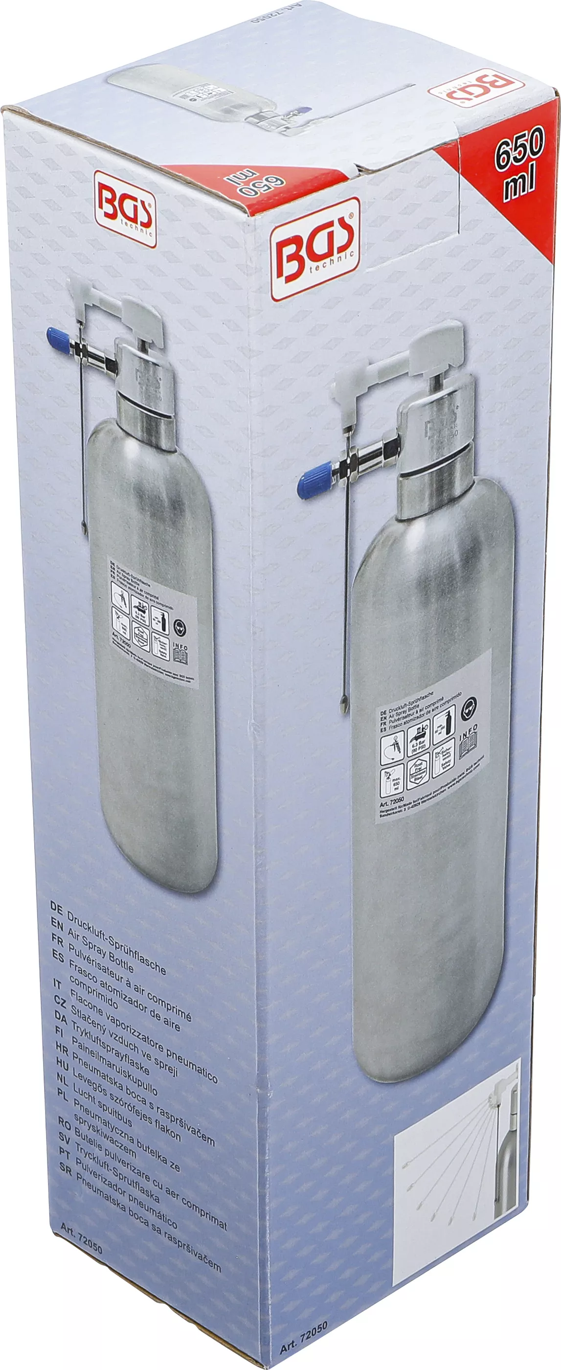 Tryckluft-Sprutflaska | Rostfritt stål | 650 ml