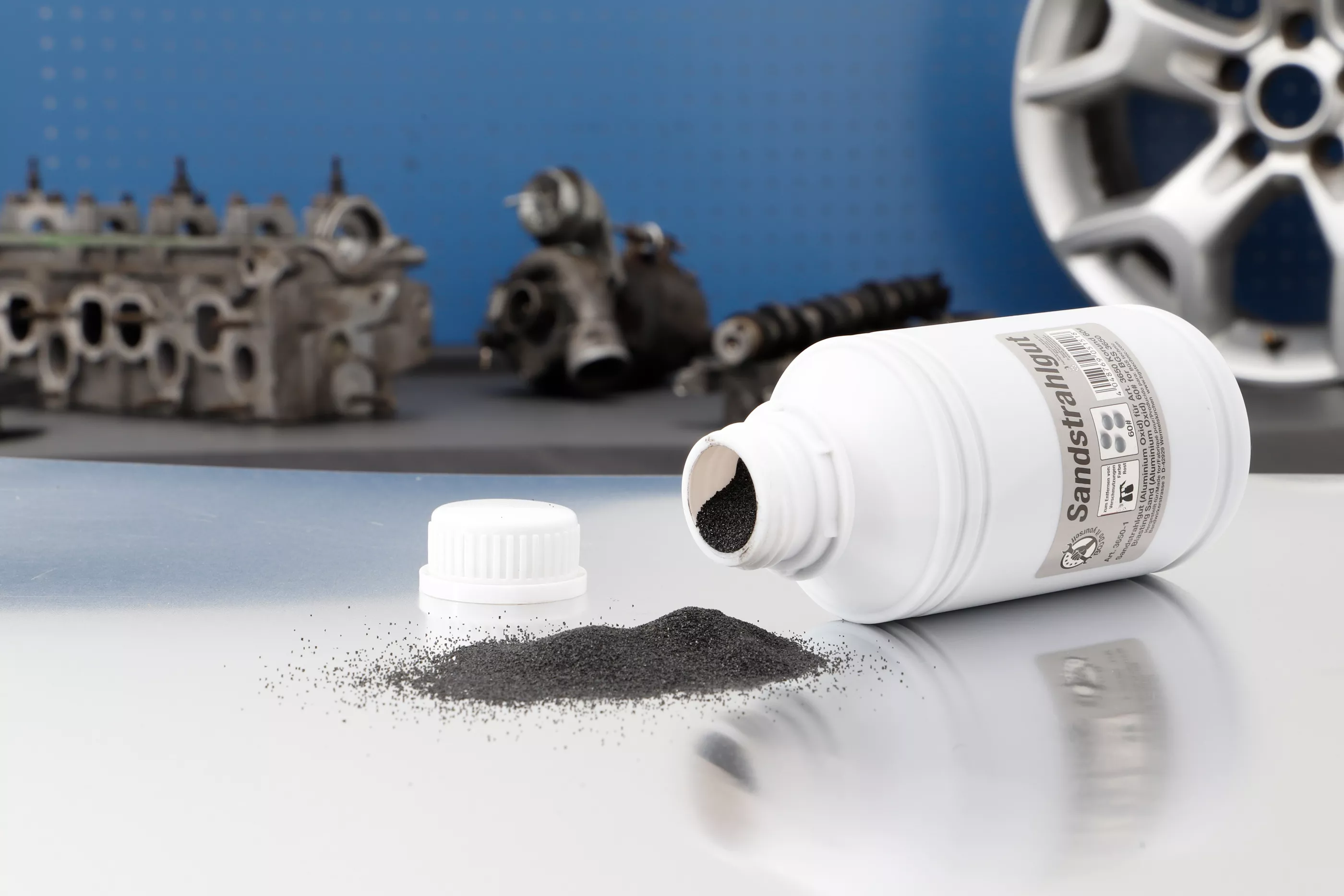 Blästringssand | Aluminiumoxid | Korund 60# | 850 g