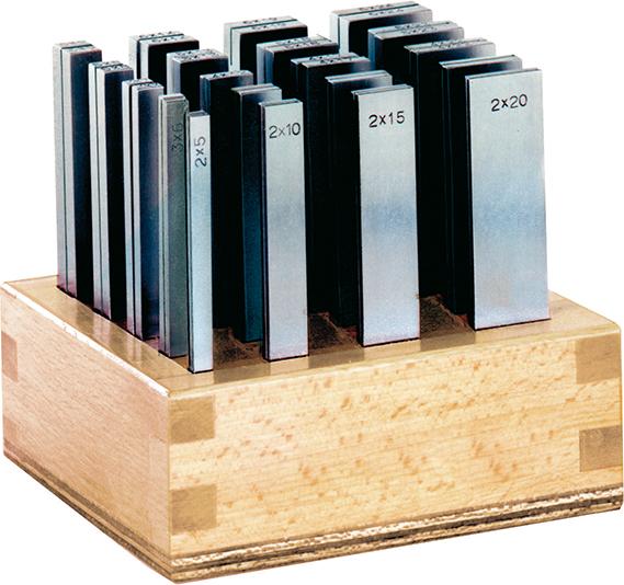 Parallellunderläggsats Super-Precision i träetui