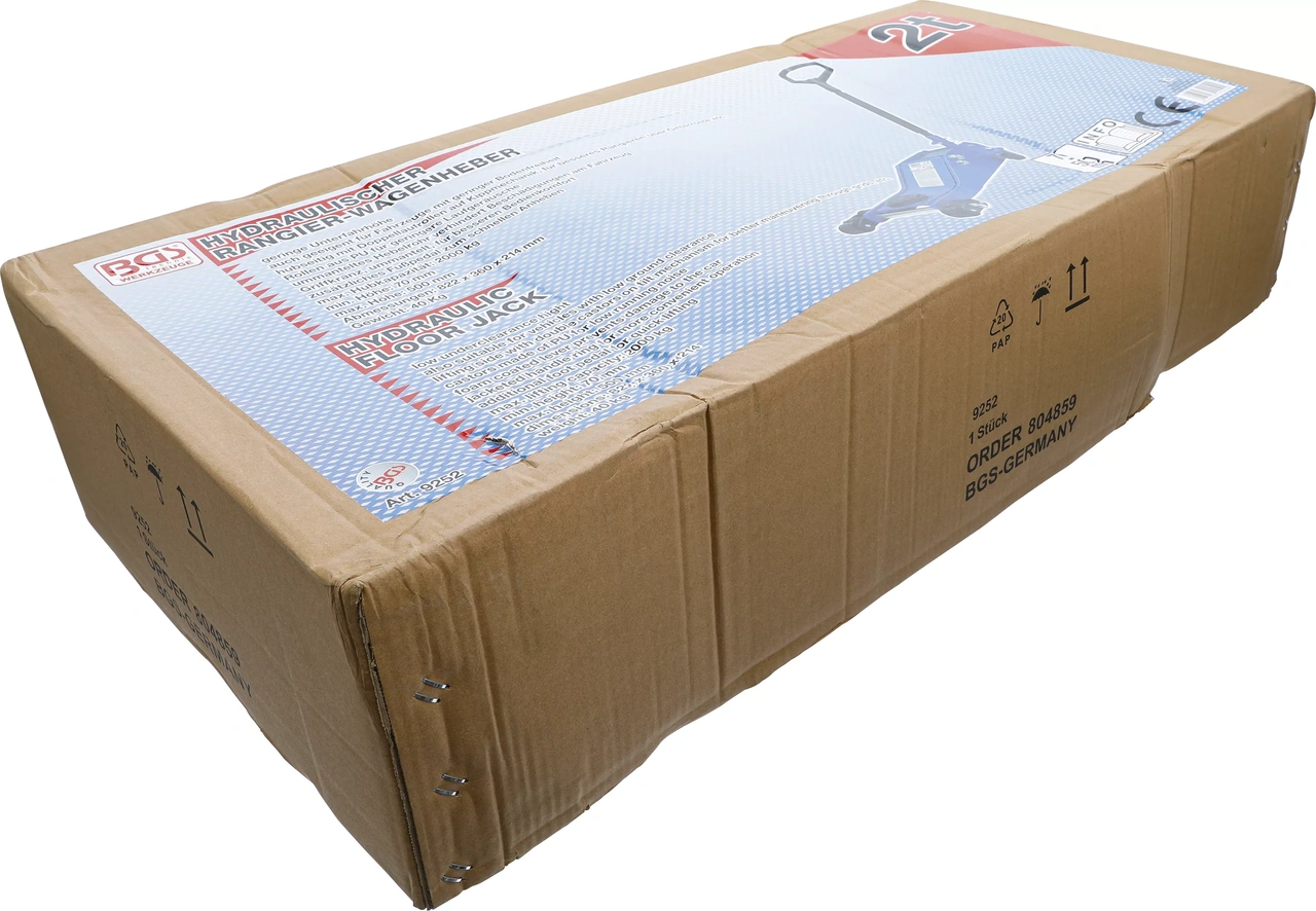 Förflyttnings-Domkraft | Hydraulisk | extra platt | 2 t