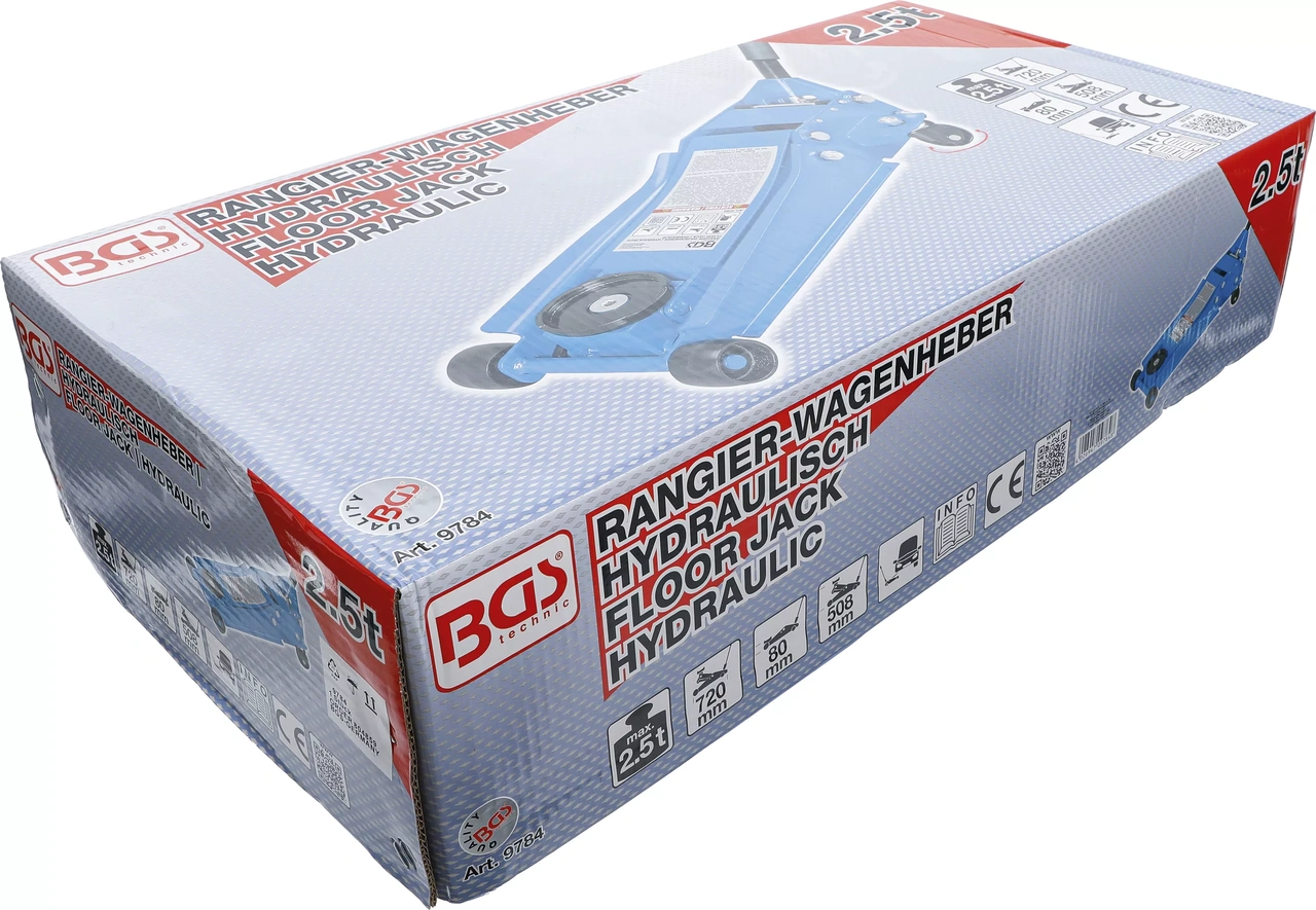 Förflyttnings-Domkraft | Hydraulisk | extra låg | 2,5 t