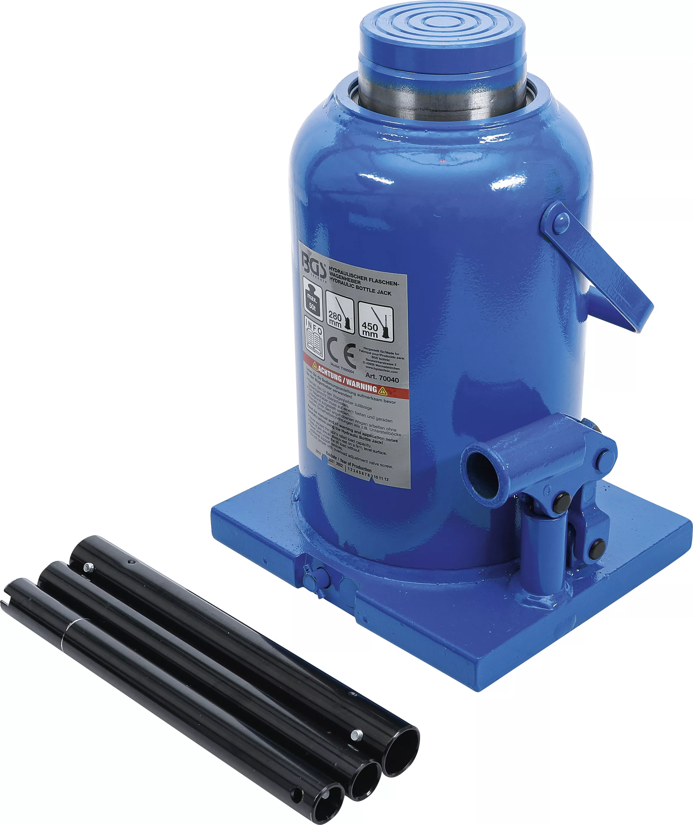 Hydraulisk flaskdomkraft | 50 t