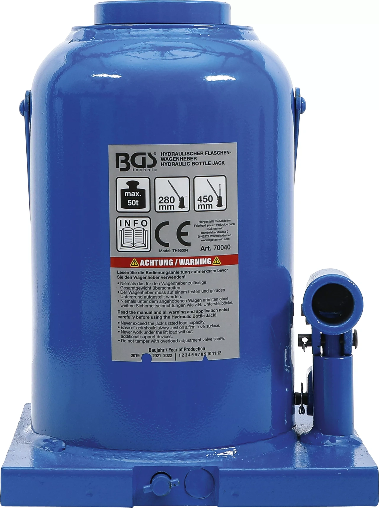 Hydraulisk flaskdomkraft | 50 t