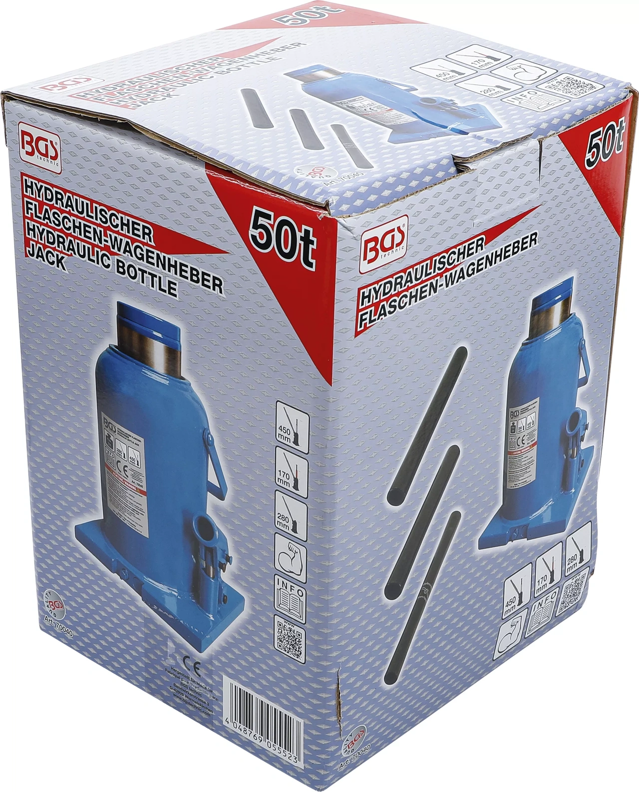 Hydraulisk flaskdomkraft | 50 t