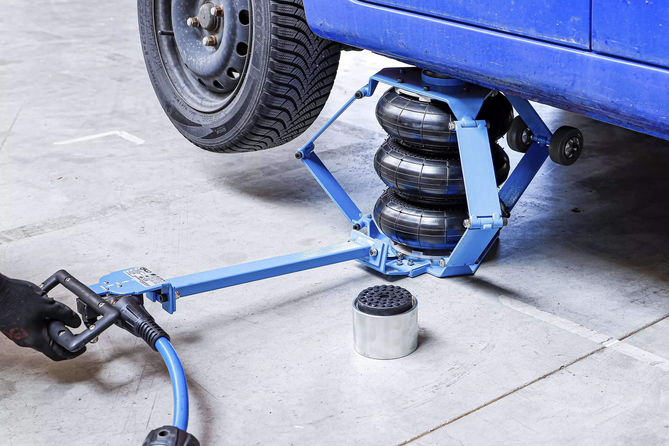 Pneumatisk ballongjack | mobil | max 505 mm | 2000 kg