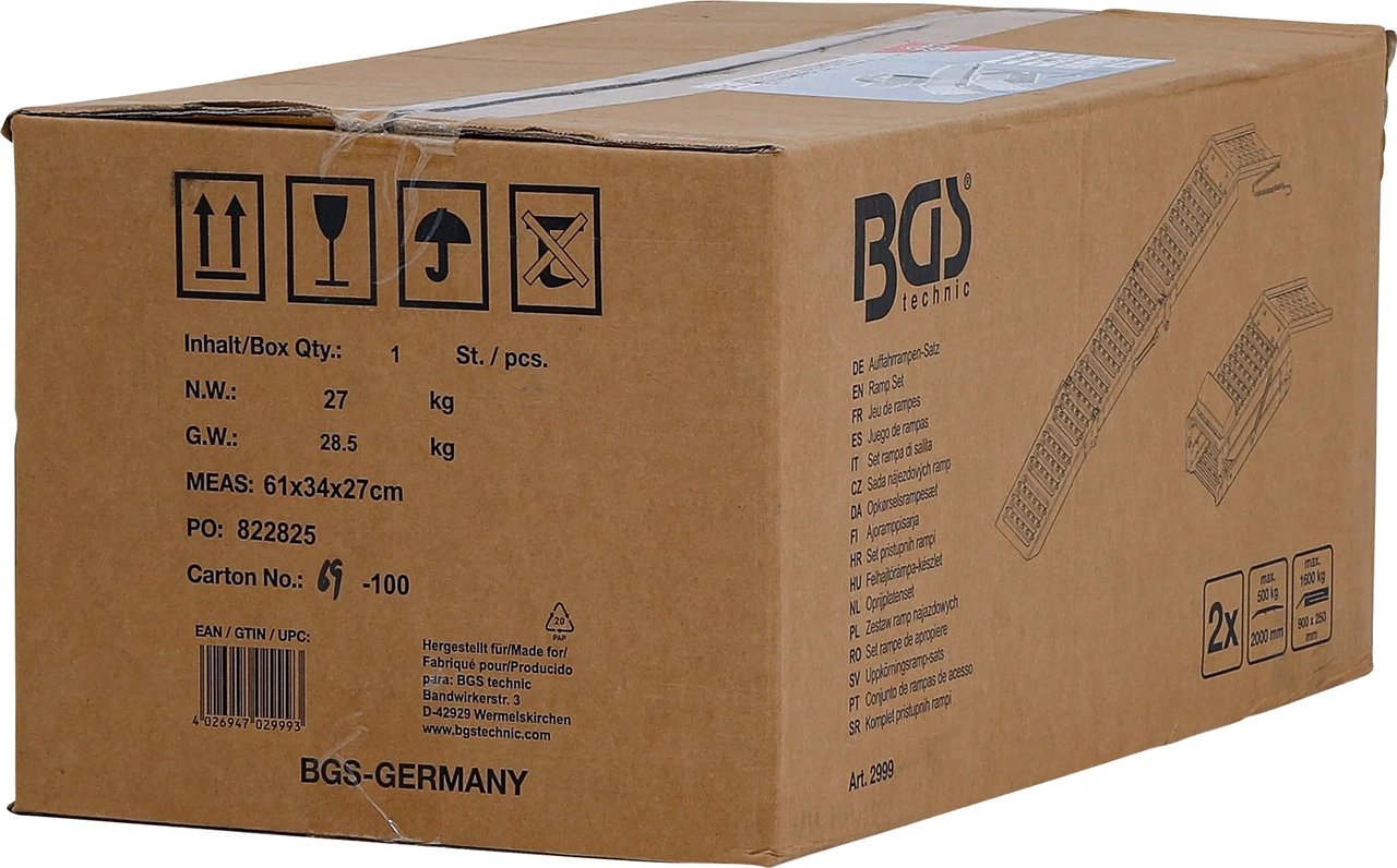 Uppkörningsramp-sats | ihopfällbar | 2 delar