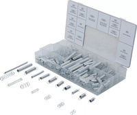 Fjäder-Sortiment | Drag- och tryckfjädrar | 200 delar