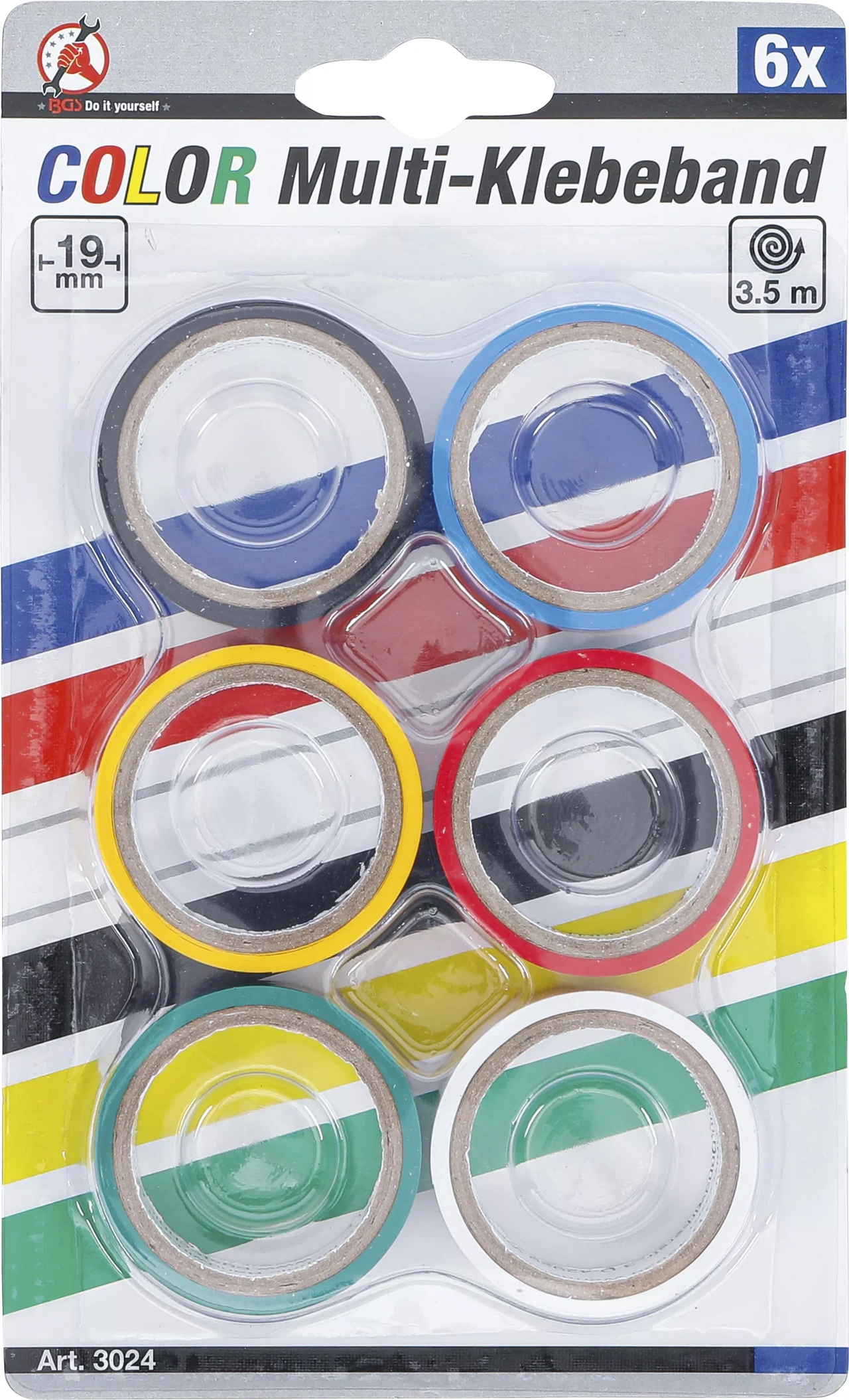 Color Multi-tejp | 19 x 3,5 m | 6 delar
