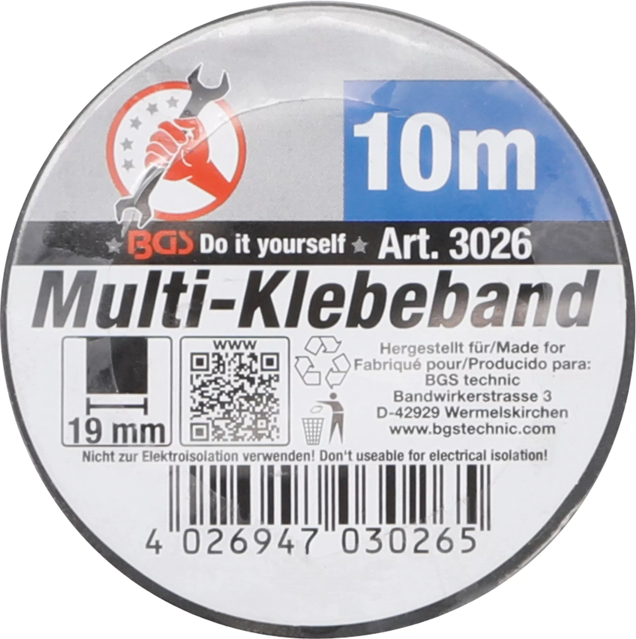 Multi-Tejp | svart | 19 mm x 10 m