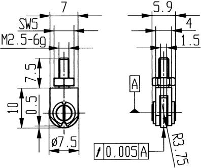Mätinsats stål stl. 22/ 7,5mm rund