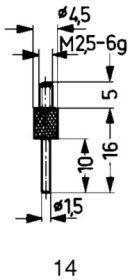 Mätinsats HM stl. 14/ 1,5mm cyl. Stift