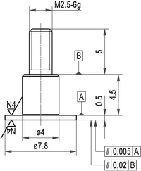 Mätinsats stål stl. 11/ 7,8x0,5mm tallrik