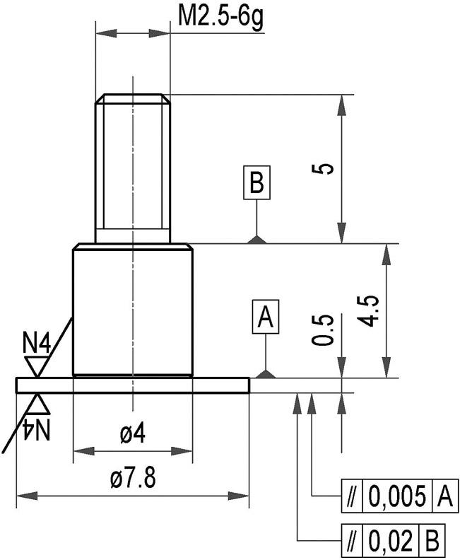 Mätinsats stål stl. 11/ 7,8x0,5mm tallrik