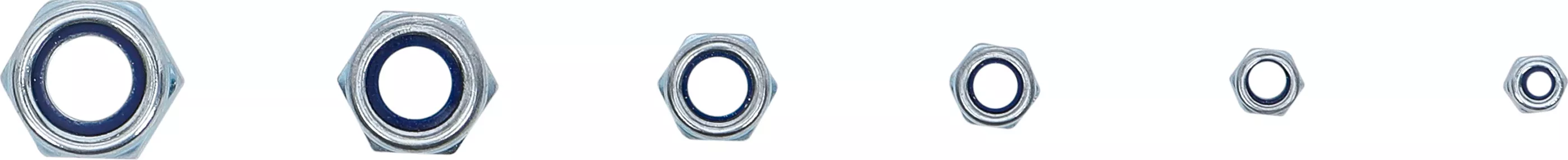 Sexkant-Mutter-Sortiment | Självlåsande | 146 delar