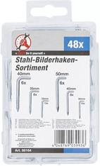 Stål-Tavelkrok-sortiment | 48 delar