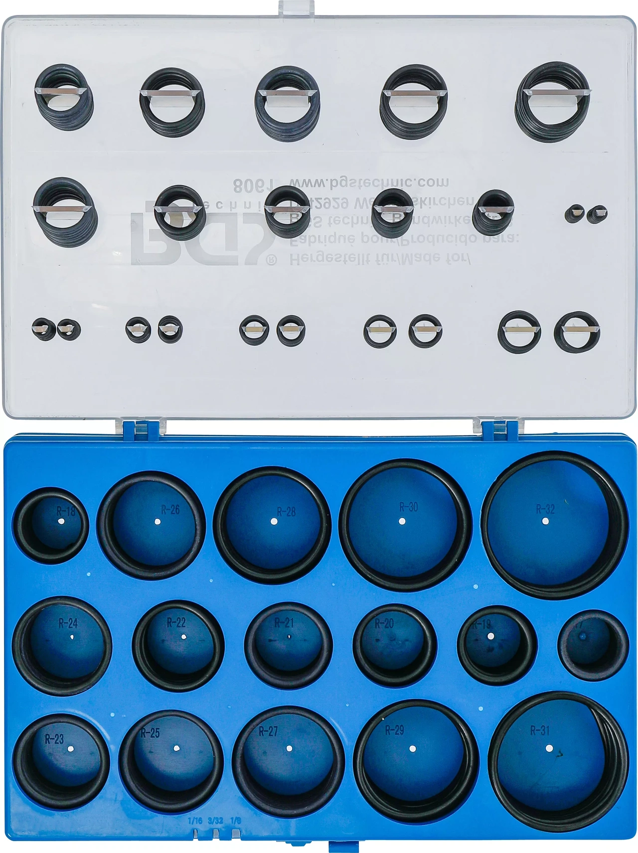 O-Ring-Sortiment | Tumsstorlekar | 419 delar