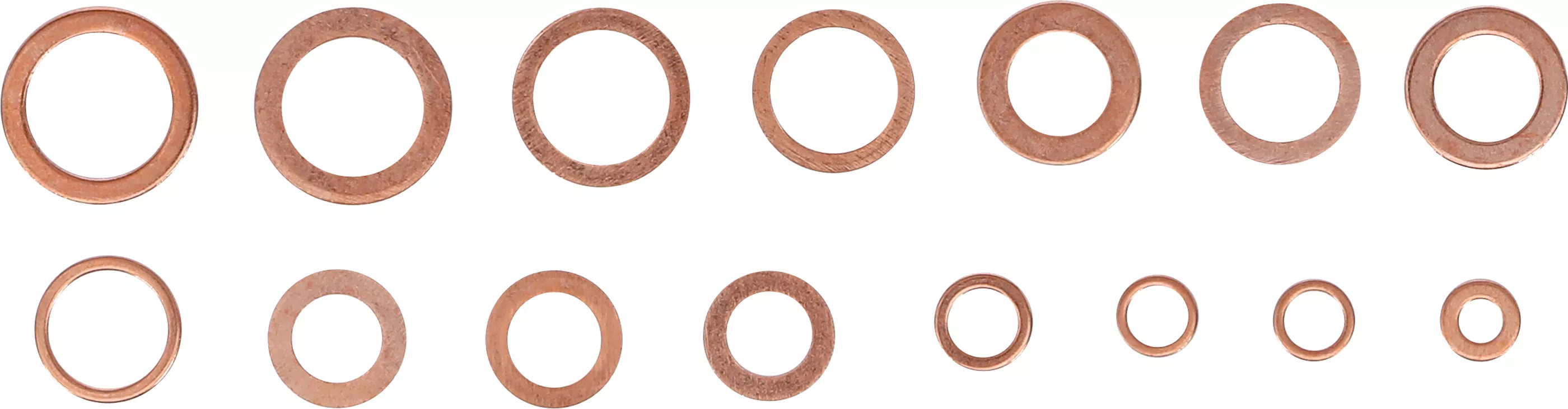 Tätningsring-Sortiment | Koppar | Tumsstorlekar | För oljeavtappningsskruvar | 75 delar
