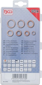 O-Ring-Sortiment | Kupfer | Ø 6 - 20 mm | 95 delar