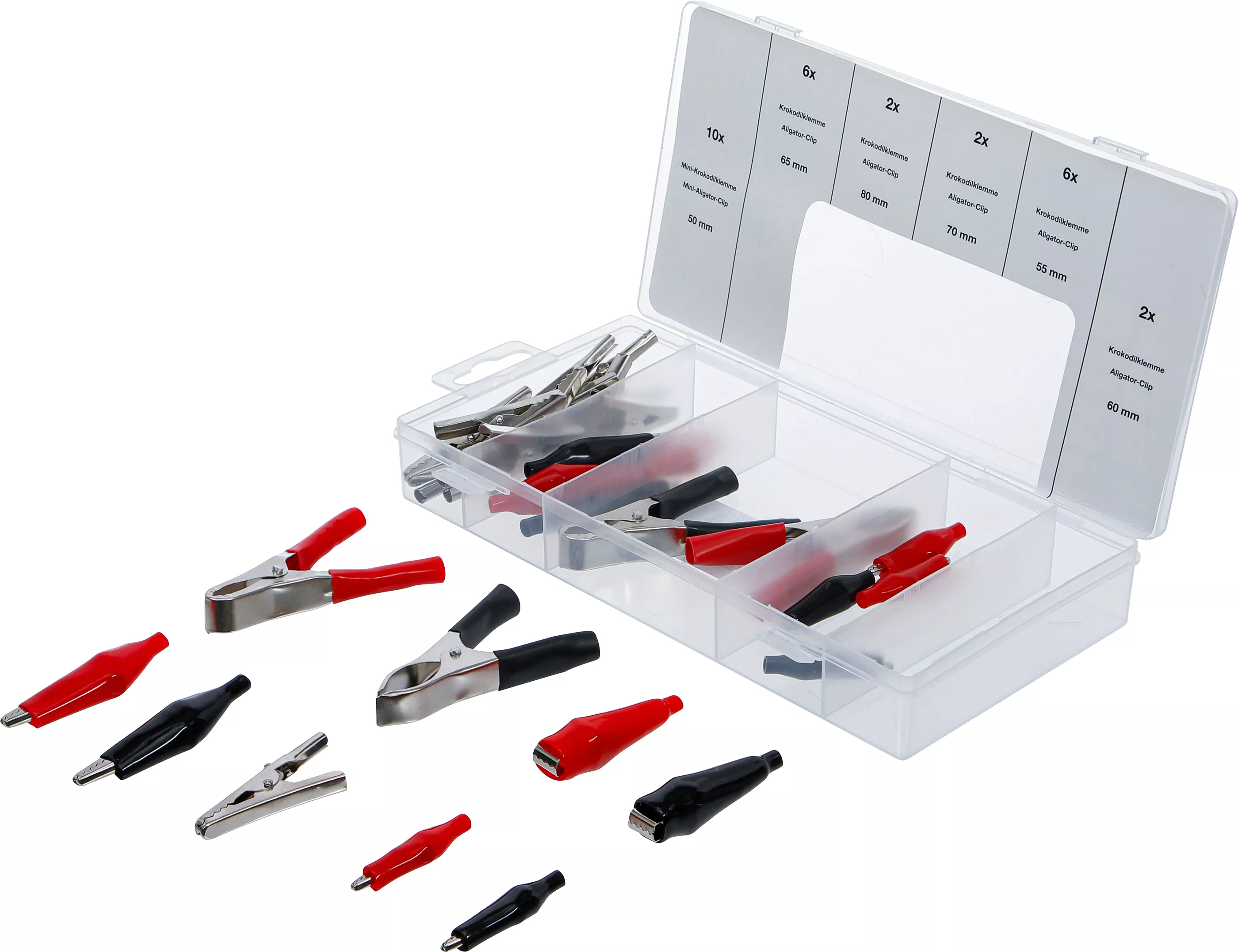 Krokodilklämma-Sortiment | 28 delar