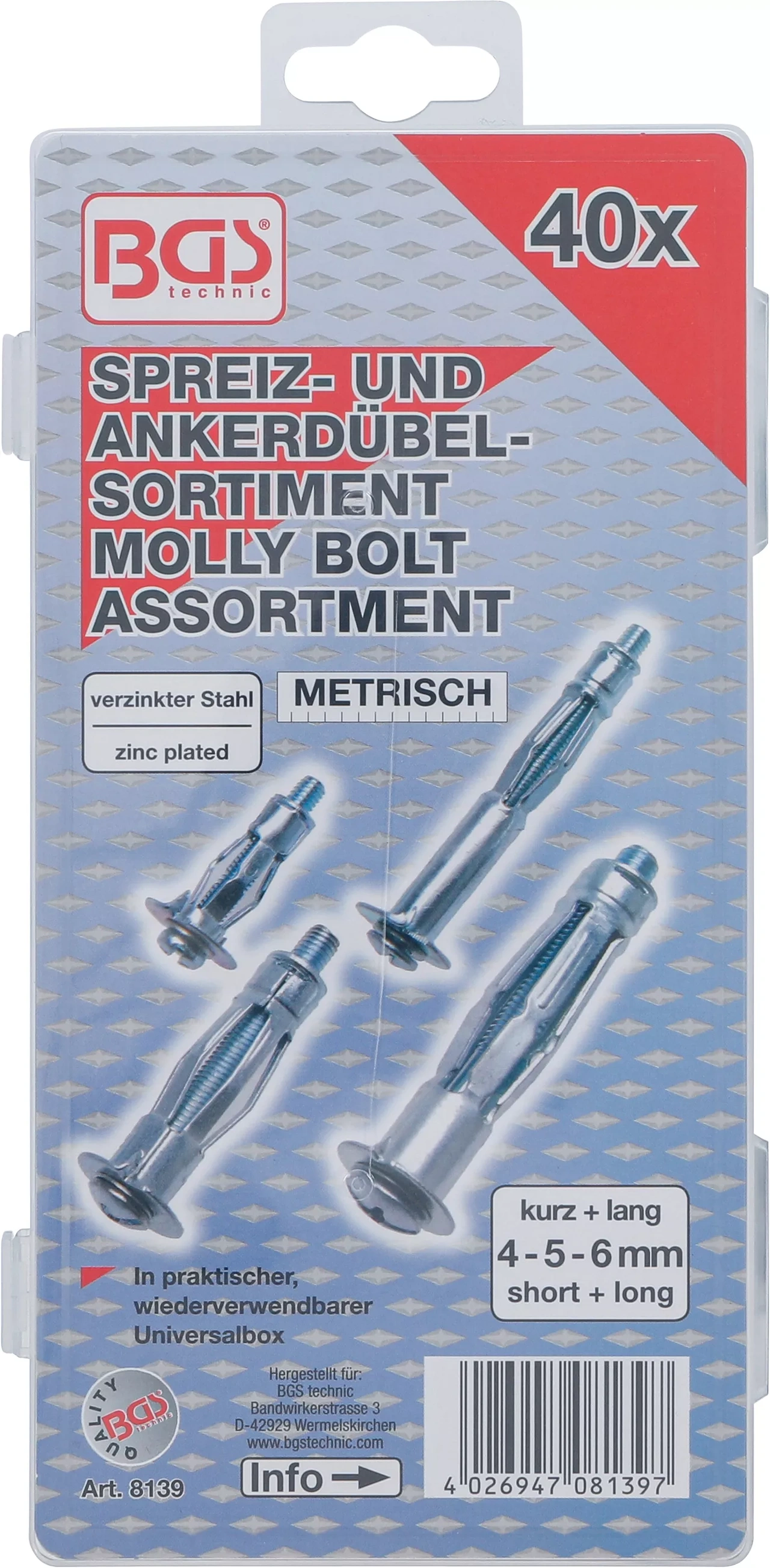 Expander-/Ankarplugg-Sortiment | 40 delar