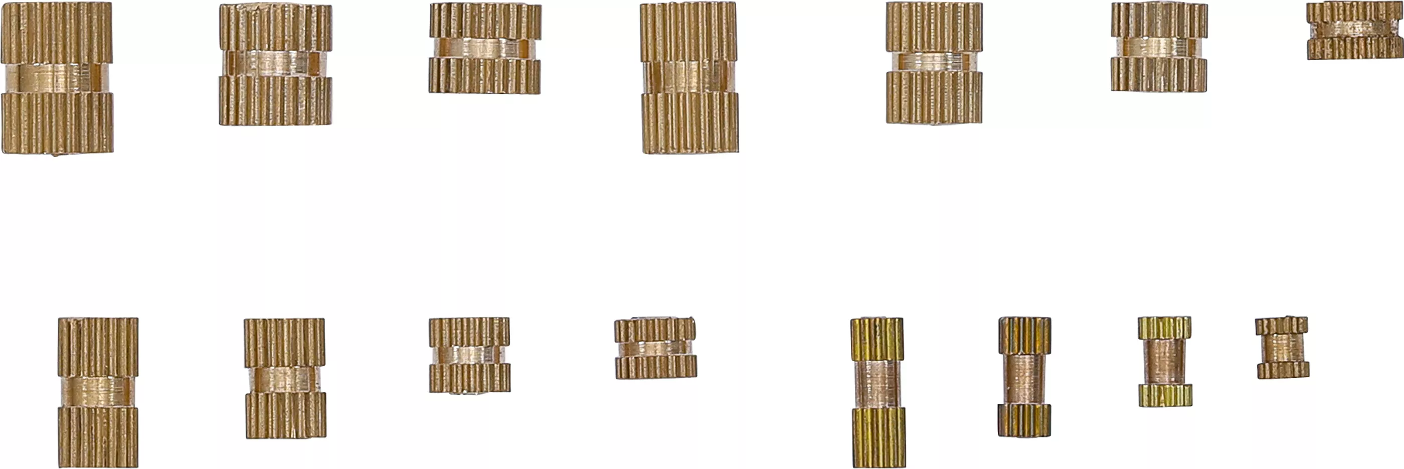 Pressmuttrar-sortiment | Mässing | 330 delar