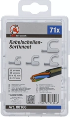 Kabelklämma-Sortiment | 71 delar