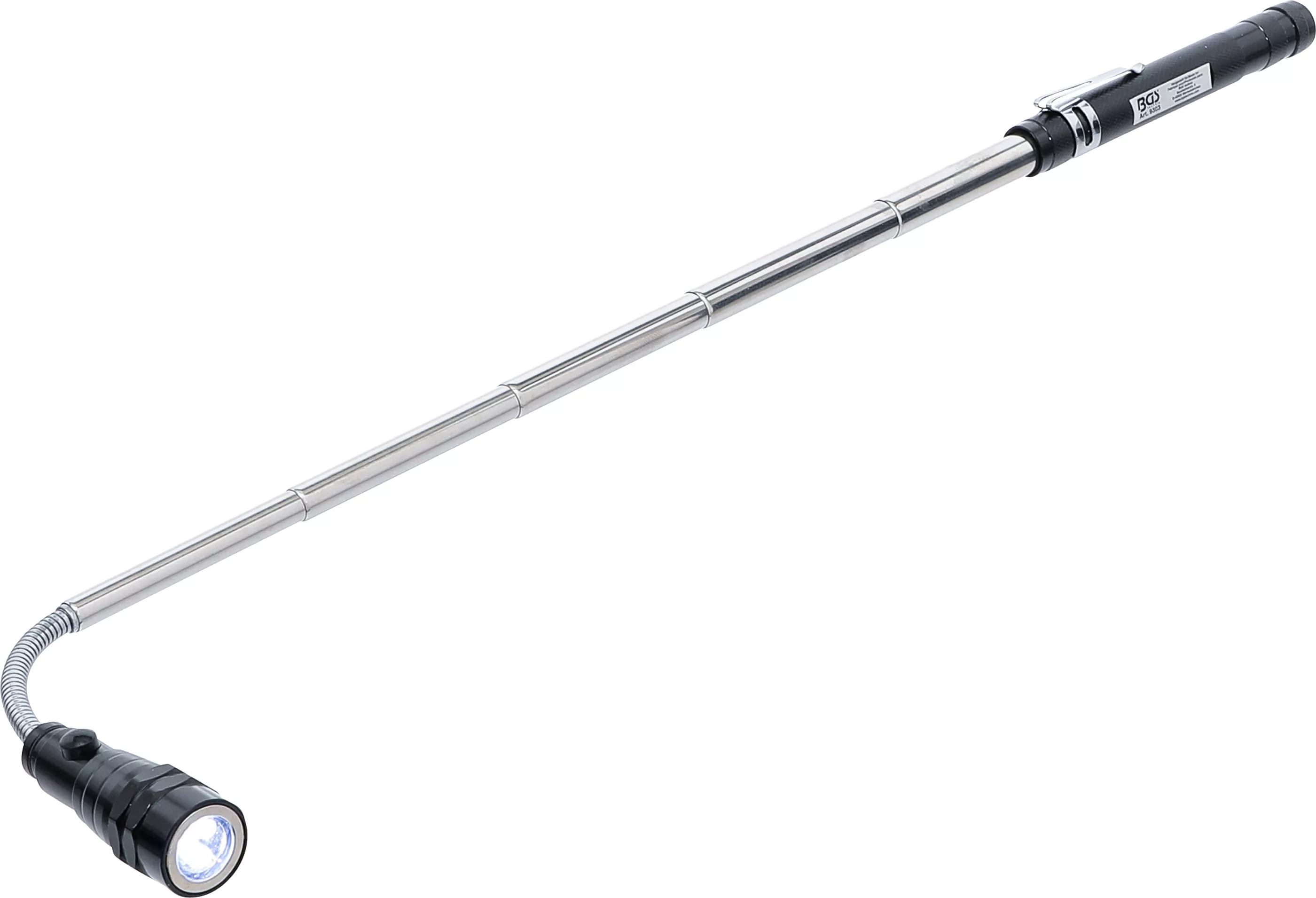 Utdragbar LED-lampa med magnetlyftare | "2-IN-1"