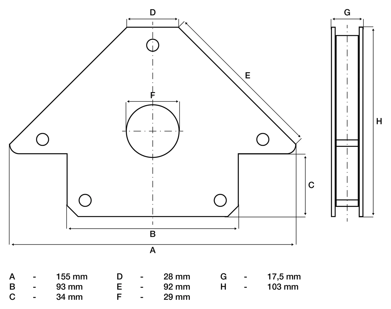 Kraft-Magnethållare