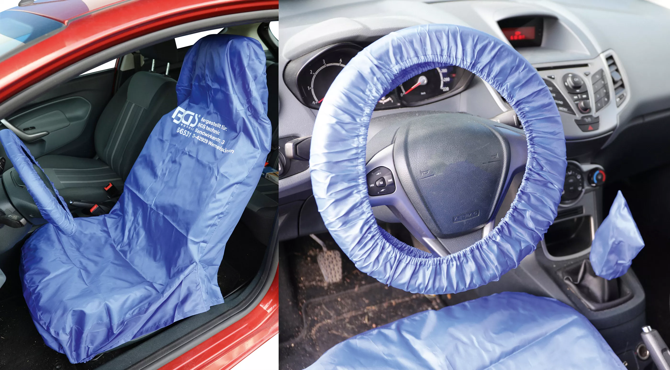 Sätes- och Ratt-Överdrag-sats | universal | Polyester