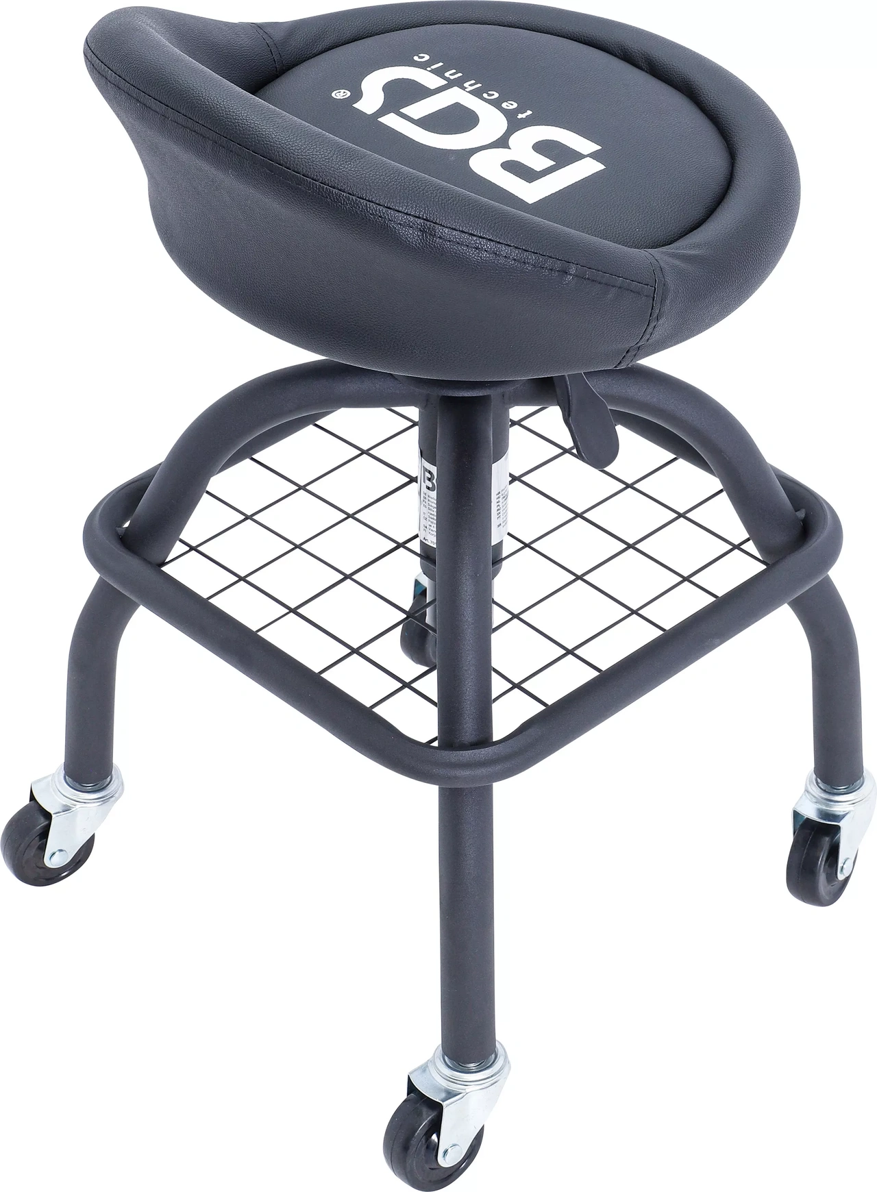 Verkstadsstol | med 4 rullar | höjdinställbar | 540 - 680 mm