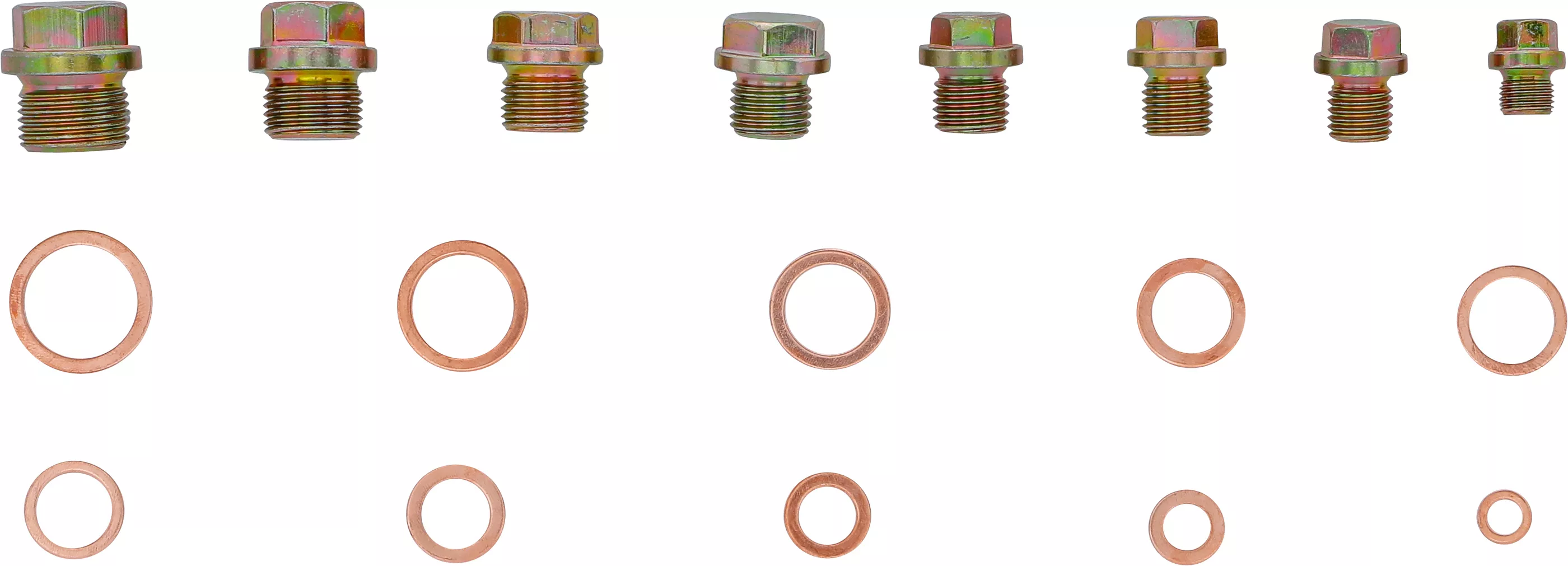 Oljetrågsskruvar- och Koppar-Tätningsring-Sortiment | 534 delar