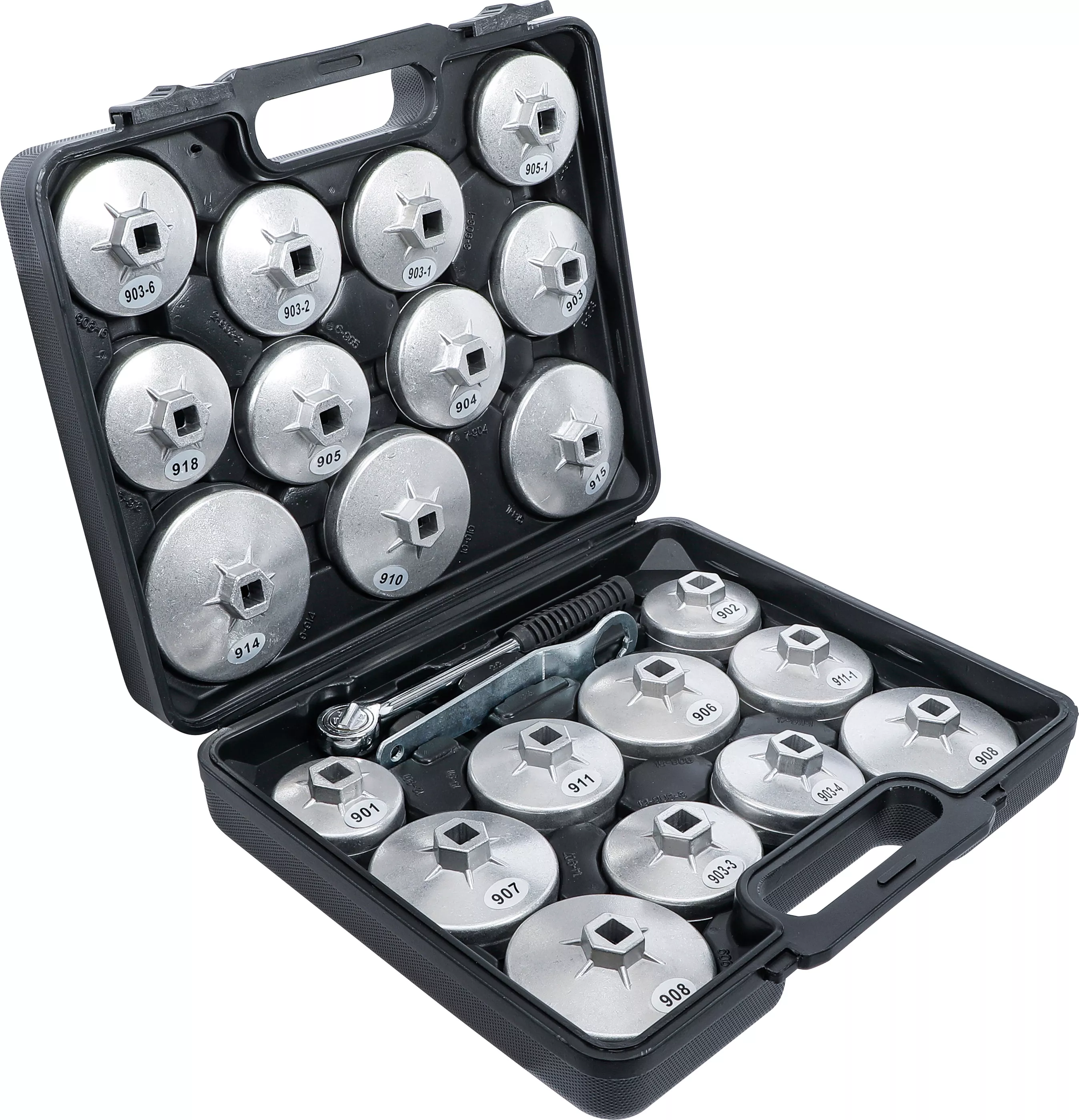 Oljefilternyckel-sats | Aluminium-gjutgods | 12,5 mm (1/2") | 23 delar