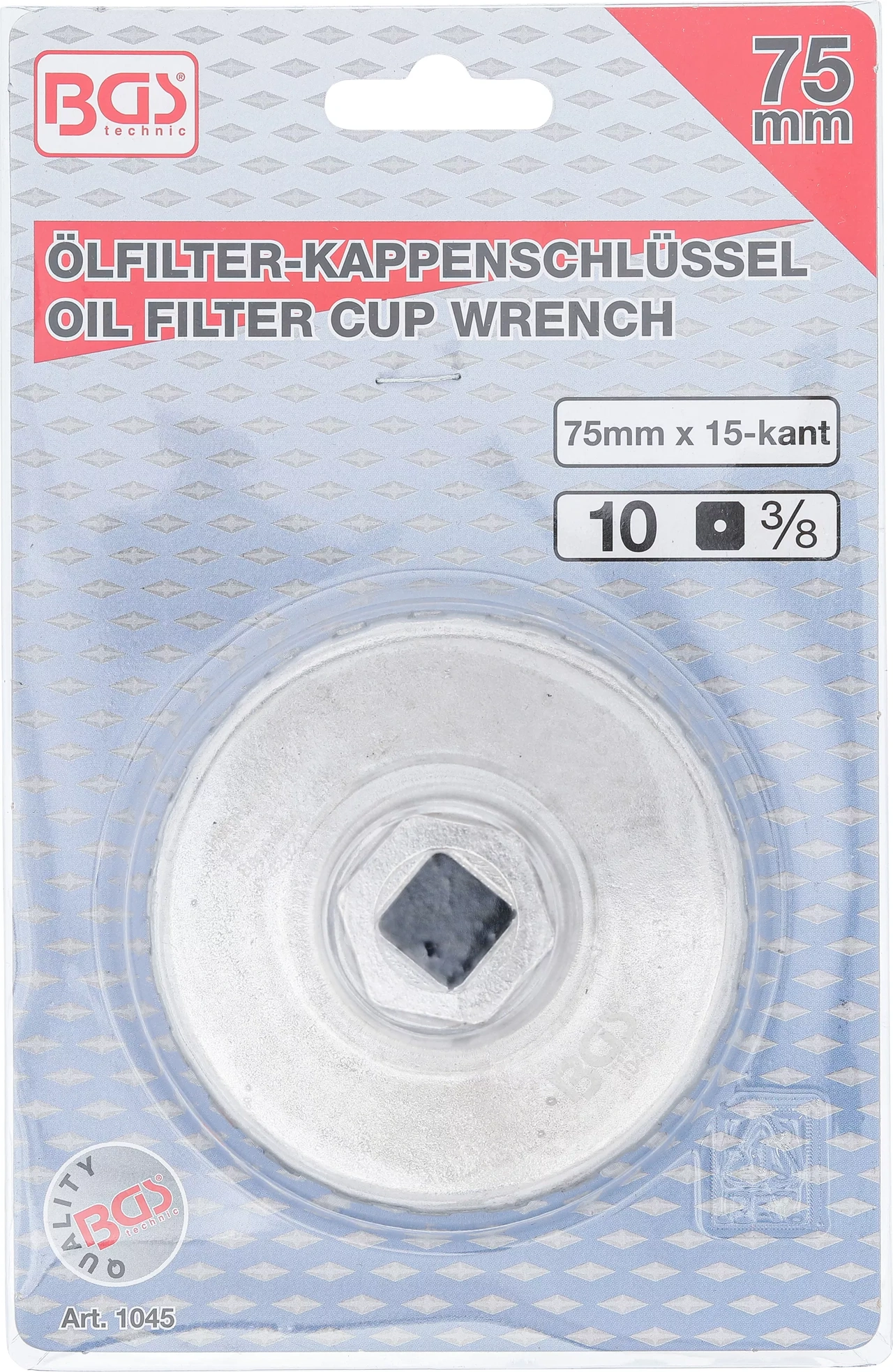 Oljefilternyckel | 15-kant | Ø 75 mm | för Chrysler, GM