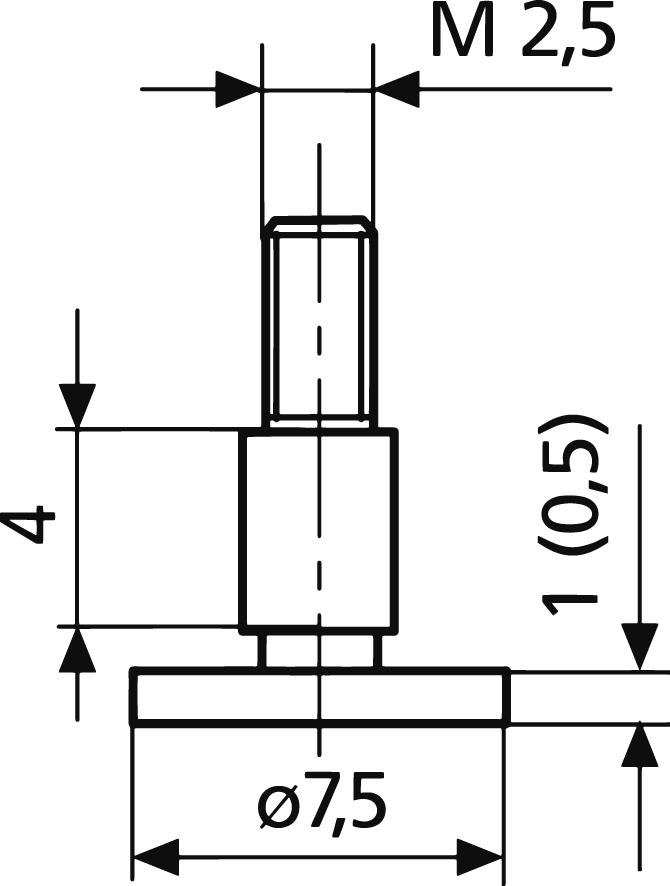 Mäinsats för djupmått 7,5x1,0mm