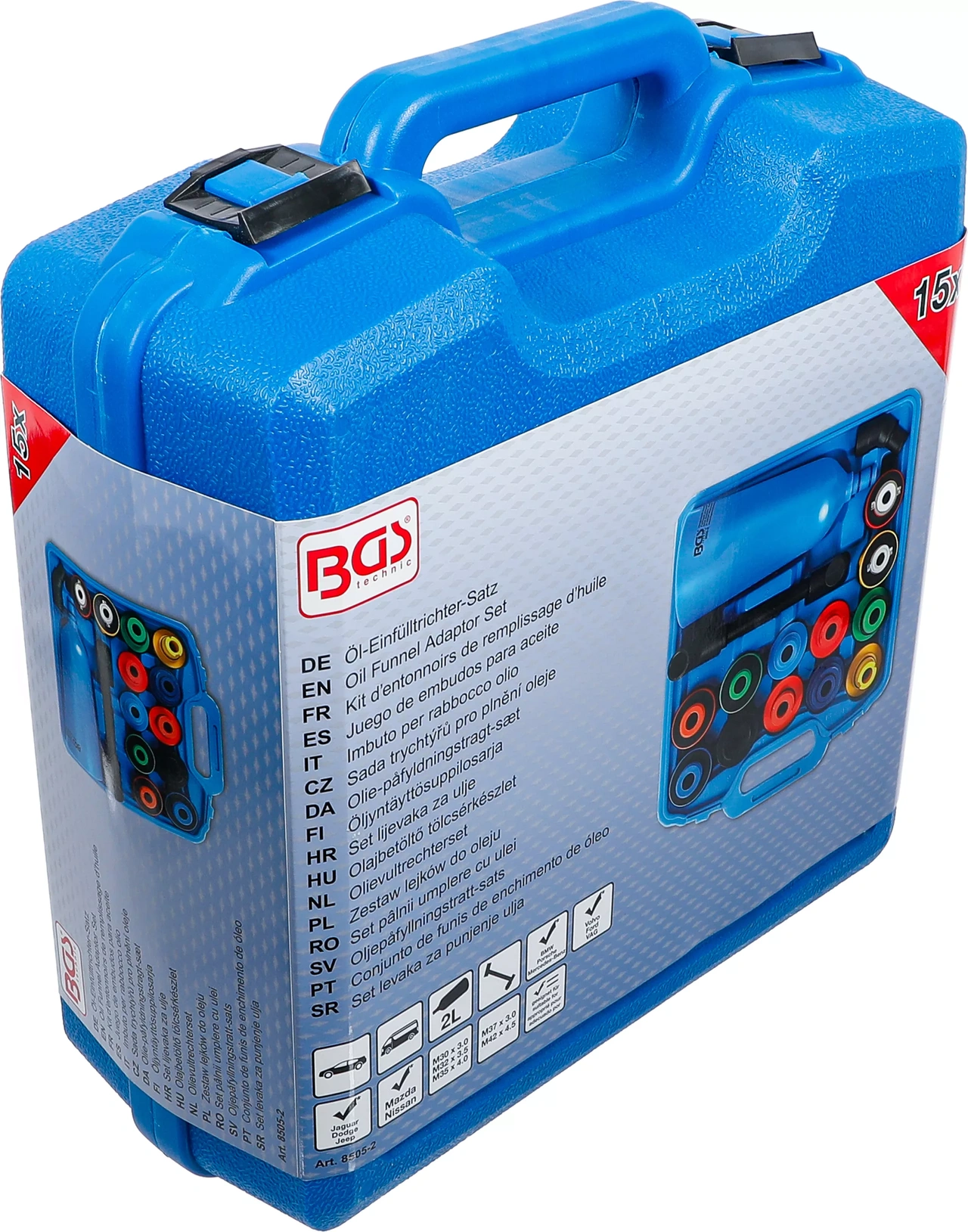 Oljepåfyllningstratt-sats | Plastutförande | 15 delar