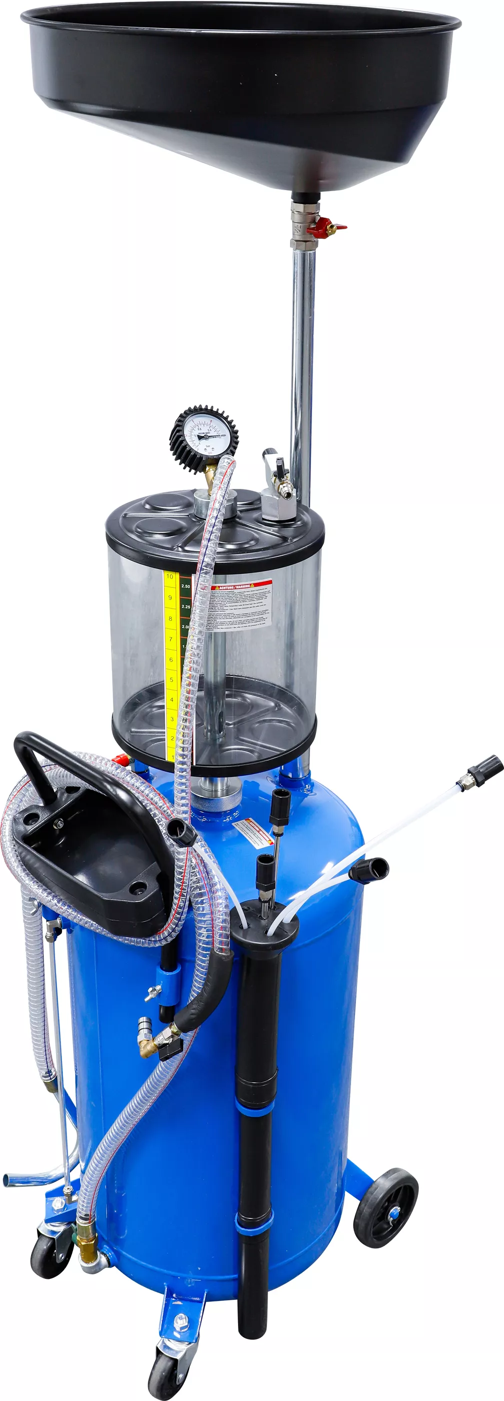 Tryckluft-oljesugare med uppsamlingskärl för förbrukad olja | 80 l