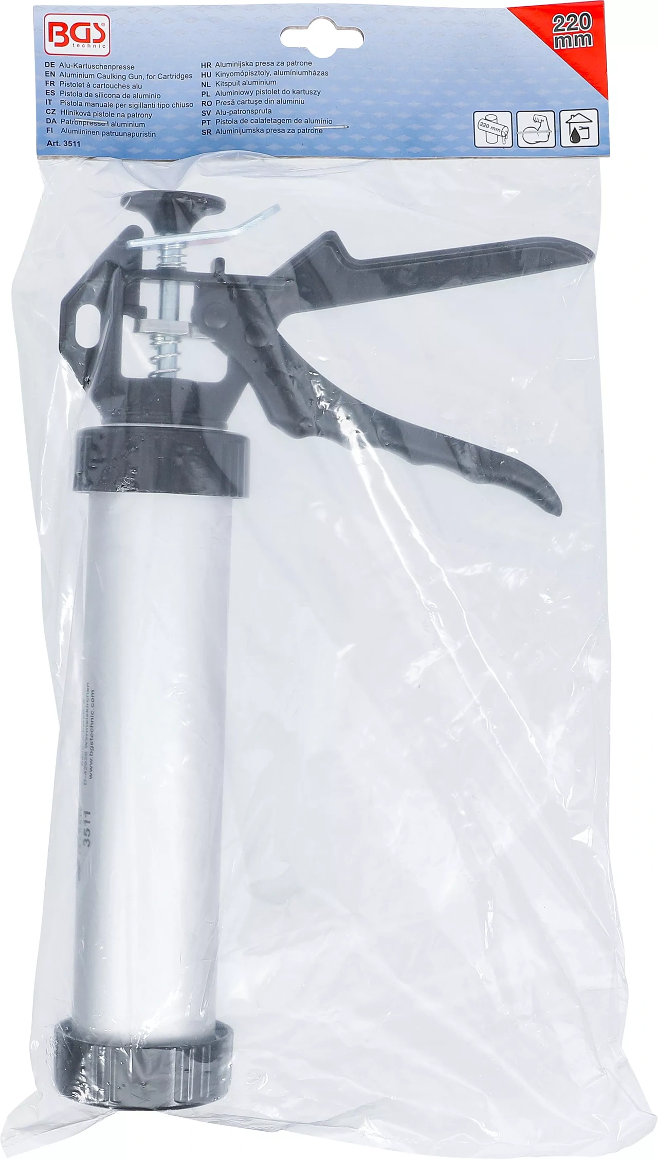 Alu-patronspruta | 220 mm