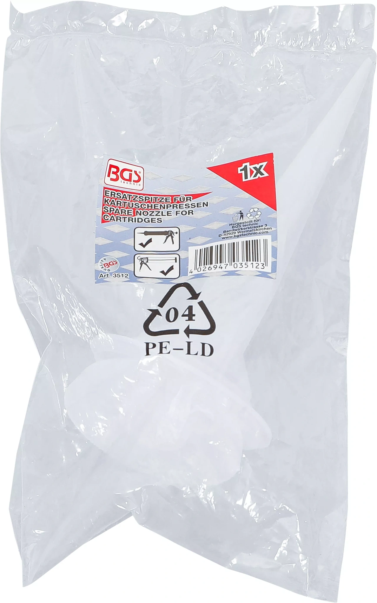 Reservspets för patronpress