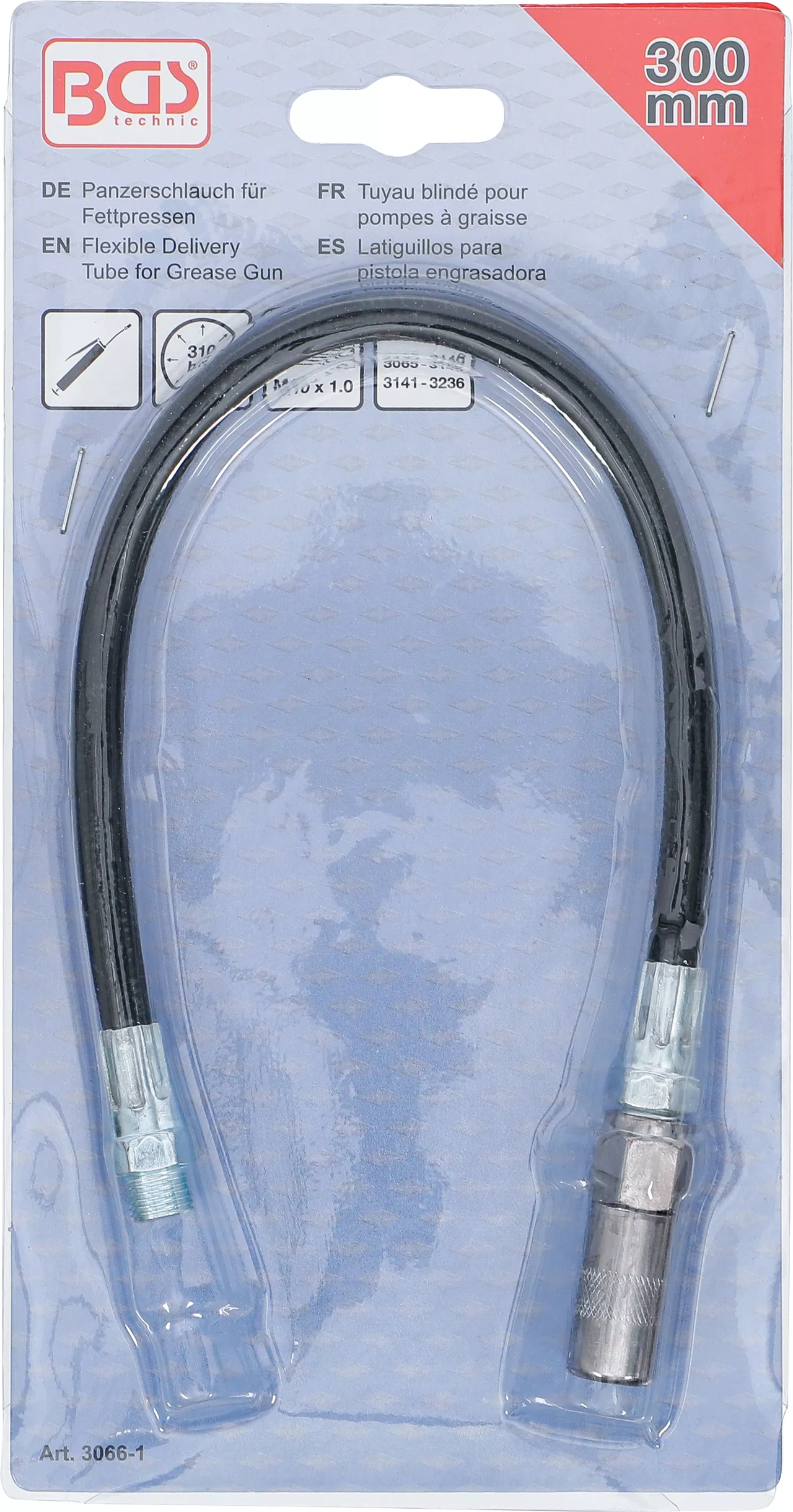 Pansarslang för fettpressar | 300 mm