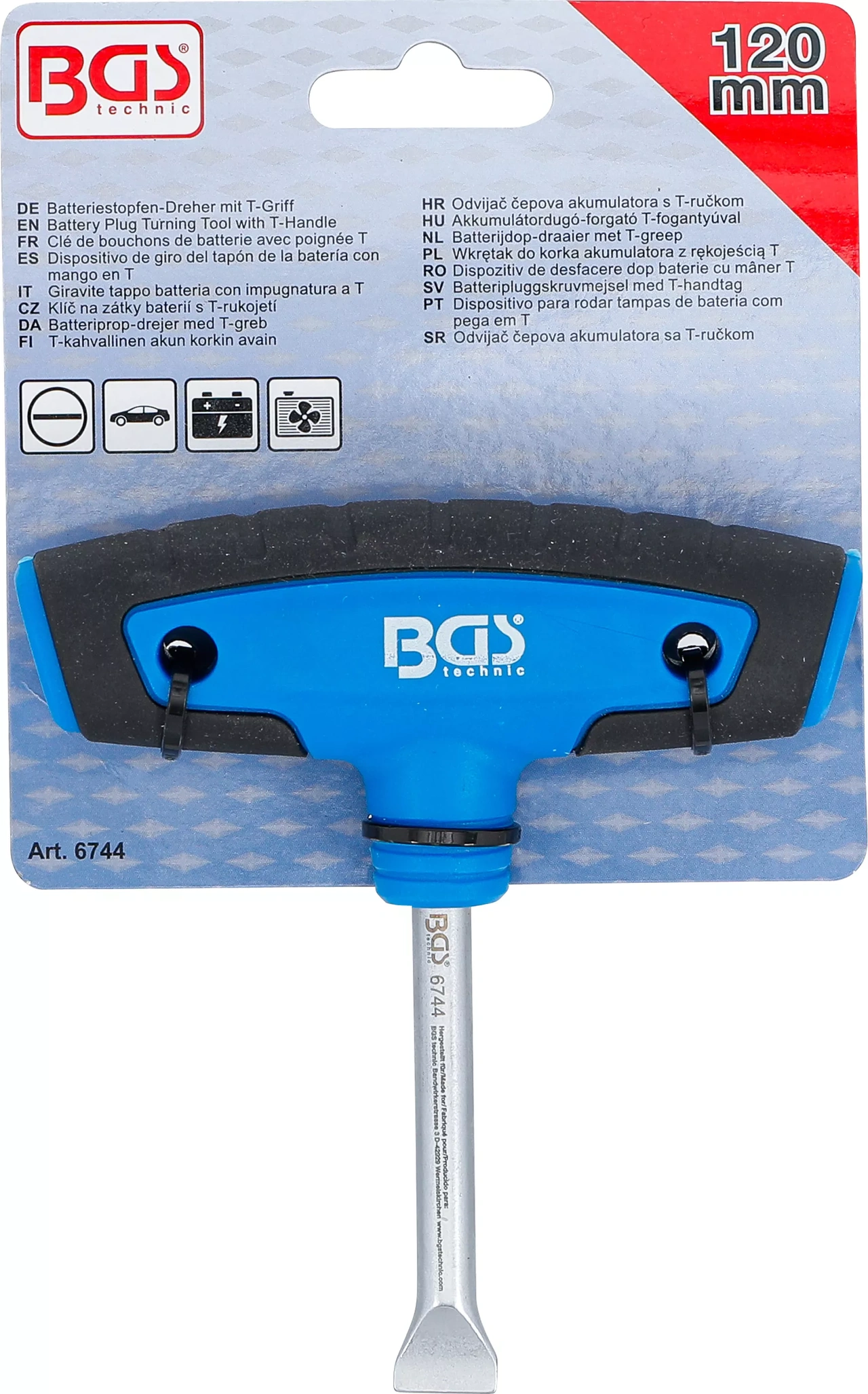 Batteripluggskruvmejsel med T-handtag