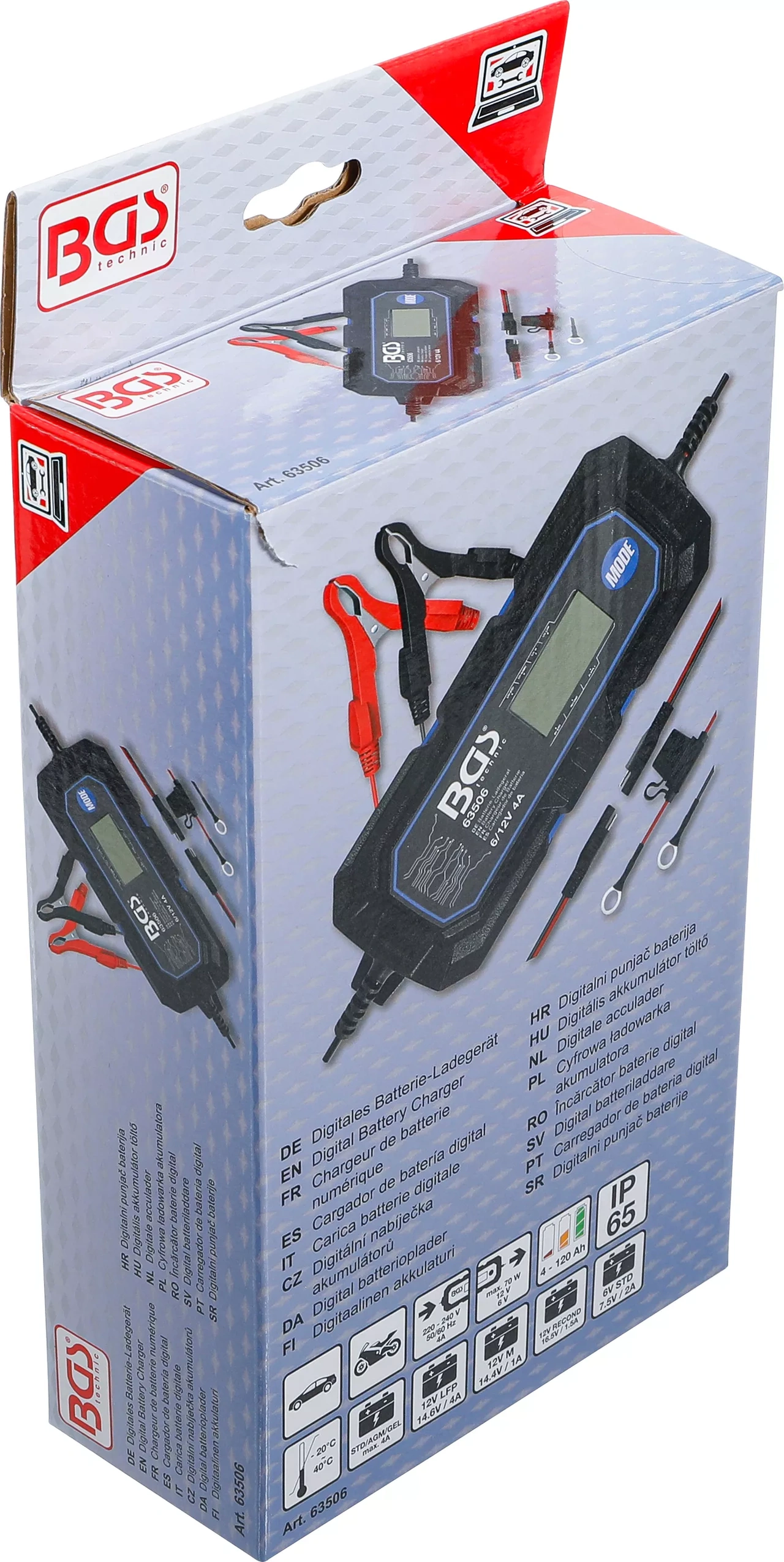 Batteriladdare Digital 6/12 Volt  4A