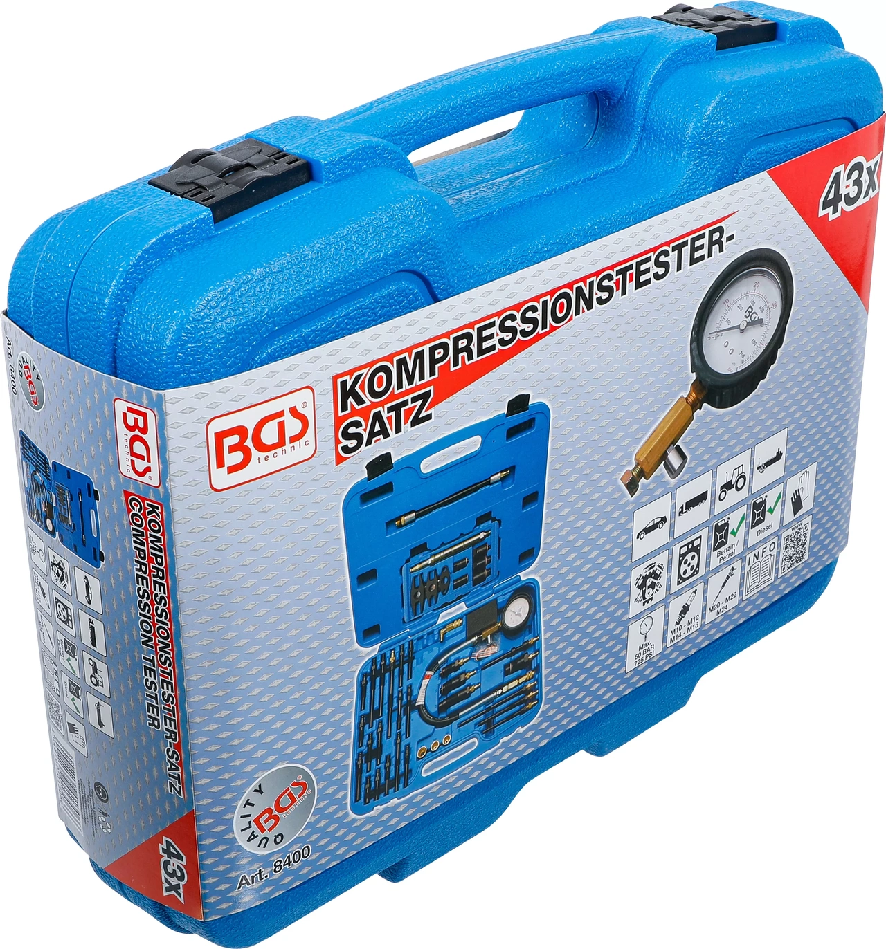 Kompressionstest-sats för Bensin- och Dieselmotorer